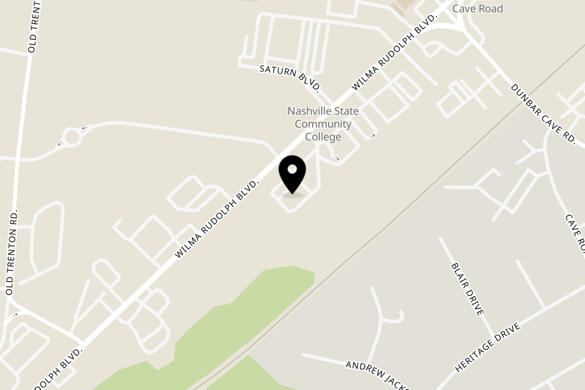 Map showing the location of Artisan Bistro on 1715 Wilma Rudolph Blvd D in Clarksville